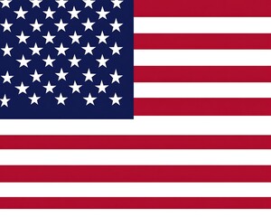 Naklejka premium The United States flag featuring stars and stripes displayed proudly