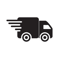 Fast Shipping Delivery Truck Icon Set,Lorry, Food Delivery, and Express Shipping Vector Line Icons on transparent background