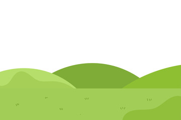 Obraz premium green hill landscape isolated on white background.element stock nature