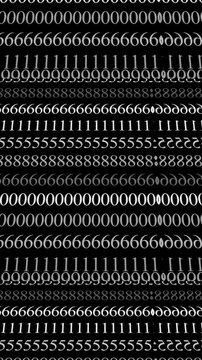 computer binary coding programming, error hacking concept, counting flickering animation abstract background