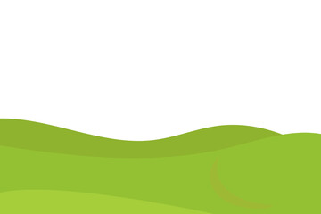 green hill landscape isolated on white background.element stock nature
