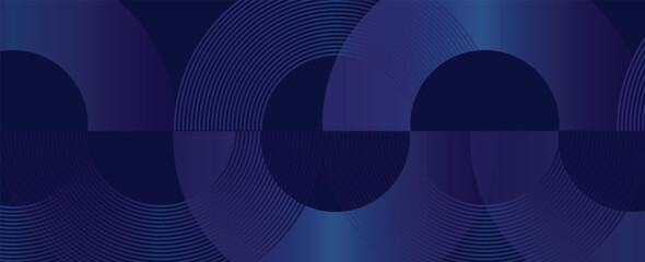 Abstract blue glowing geometric lines modern shiny blue circle lines pattern. Suit for cover,  banner, brochure