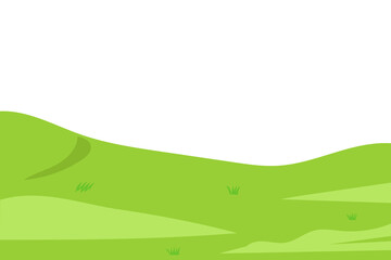 Obraz premium green hill landscape isolated on white background.element stock nature