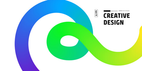 Abstract Colorful Wave Design, Modern Gradient, Creative Curves