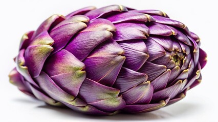 Fototapeta premium Fresh Purple Artichoke Close-up, High-Resolution Culinary Stock Photo