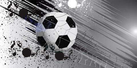 Soccer Vector illustration. Background and template of football game, Football banner, Sport layout design © moh