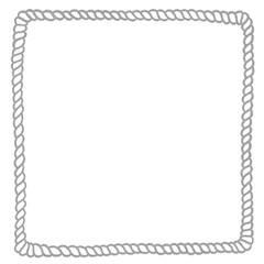 グレーの四角いロープフレーム