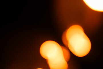 Abstract Blurred Orange Light Bokeh as Graphic Design Resource