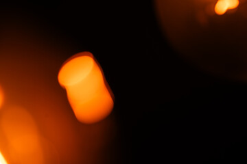 Abstract Blurred Orange Light Bokeh as Graphic Design Resource