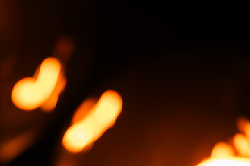 Abstract Blurred Orange Light Bokeh as Graphic Design Resource