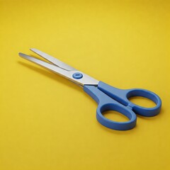 Scissors for paper on color background 