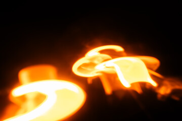 Abstract Blurred Orange Light Bokeh as Graphic Design Resource