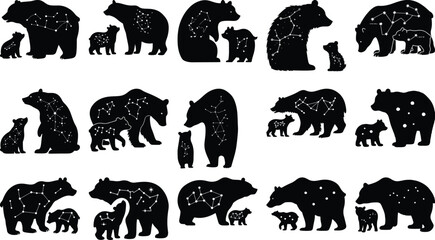 Obraz premium Floral Garden Wheelbarrow Silhouette Bundle | Rustic Gardening Clipart & Botanical Vector Art