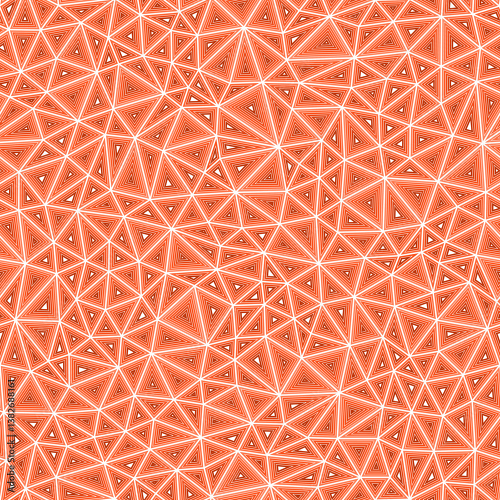 Poster minimal geometric background. multiple repeated inner triangles. compact triangles size. single colo