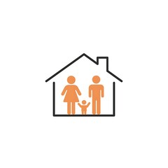 different type of family theme icons. simple vector illustration