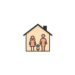 different type of family theme icons. simple vector illustration