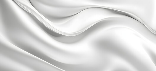 Obraz premium Smooth, flowing white fabric texture