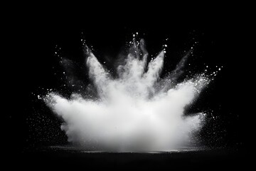 Exploding white powder
