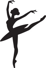 silhouette vector illustrations of Ballet Dance