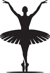 silhouette vector illustrations of Ballet Dance