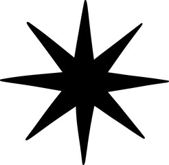 Bold Geometric Eight Point Star