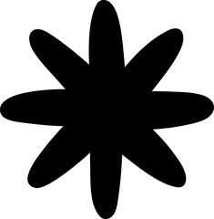 Eight Petal Abstract Floral Star