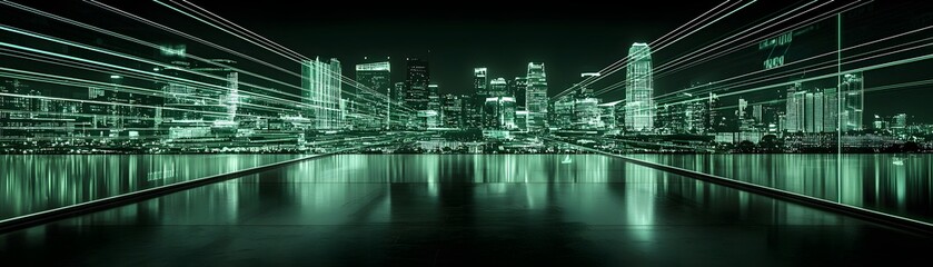 Abstract virtual and physical fusion, a digital dreamscape where technology meets reality, cybernetic augmentation, luminous projections, glitch effects, conceptual art, hyper-real reflections,