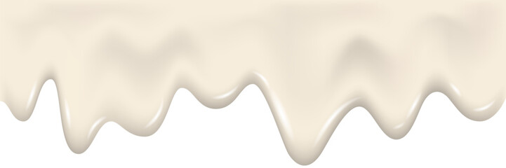 Dripping  white paint, yogurt or milk 3d texture.