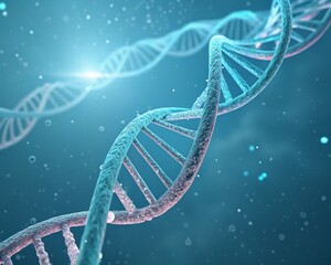 dna helix on black background