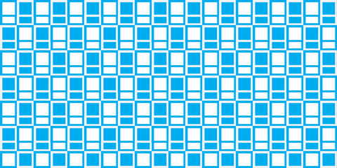 Blue and White Geometric Pattern Featuring Symmetrical Rectangles