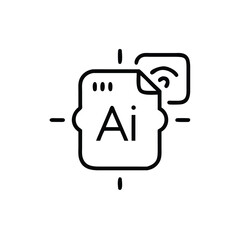 AI File Transfer Icon Depicting Digital Transmission