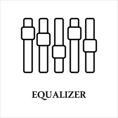 Icon a equalizer, isolated against a clean background.