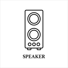 Fototapeta premium Icon a speaker, isolated against a clean background.