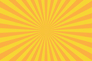 Vibrant yellow Radial Stripes Background for Design