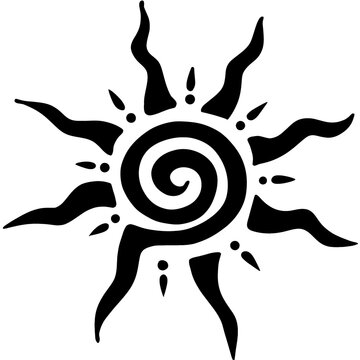 The spiral sun symbol 