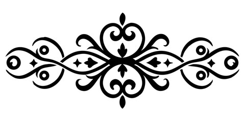Victorian graphic ornament on white background