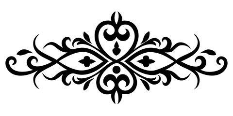 Victorian graphic ornament on white background