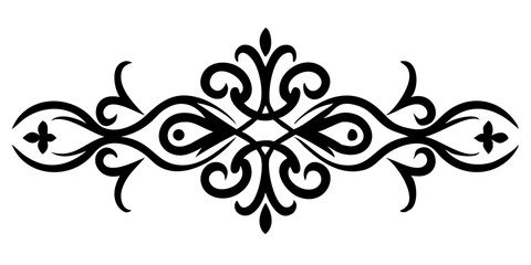 Victorian graphic ornament on white background