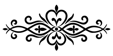 Victorian graphic ornament on white background