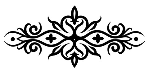 Victorian graphic ornament on white background