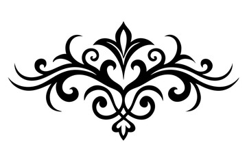 Victorian graphic ornament on white background