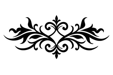 Victorian graphic ornament on white background
