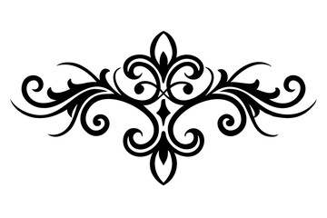Victorian graphic ornament on white background