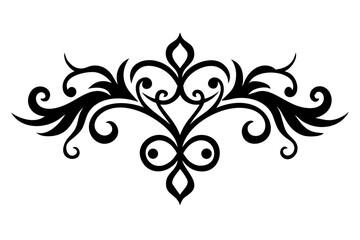 Victorian graphic ornament on white background