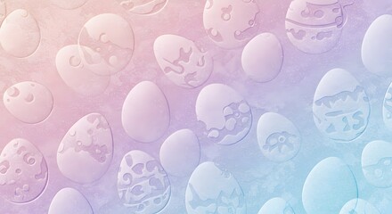 "Happy Easter Delight: Pastel Eggs in Soft Gradient Hues"

