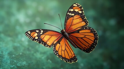 Fototapeta premium Monarch Butterfly in Flight