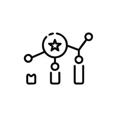 Illustrative graphic of star-rated growth and connection.