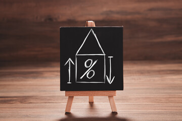 percent sign and house .
