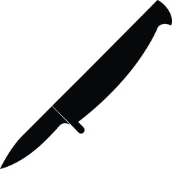 knife black and white silhouette vector design