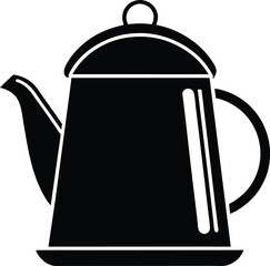 Fototapeta premium kettle black and white silhouette vector design